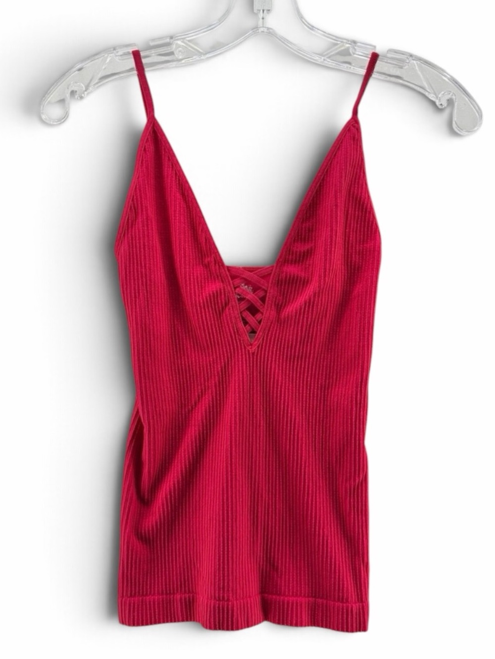 Free People Intimately Poppy Platform Ribbed Criss Cross Cami Size XS/S-NWT